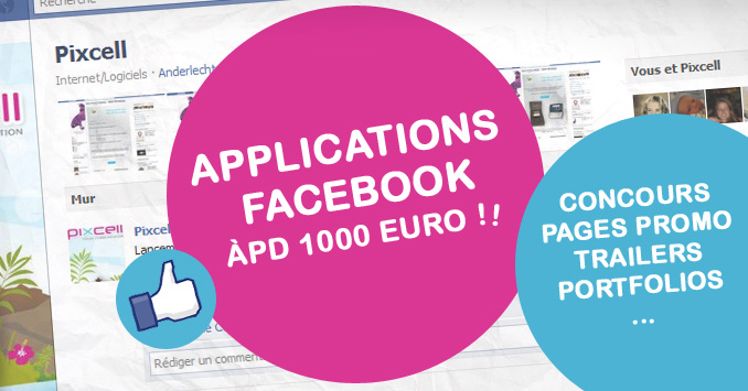 Applications Facebook à partir de 1500€
