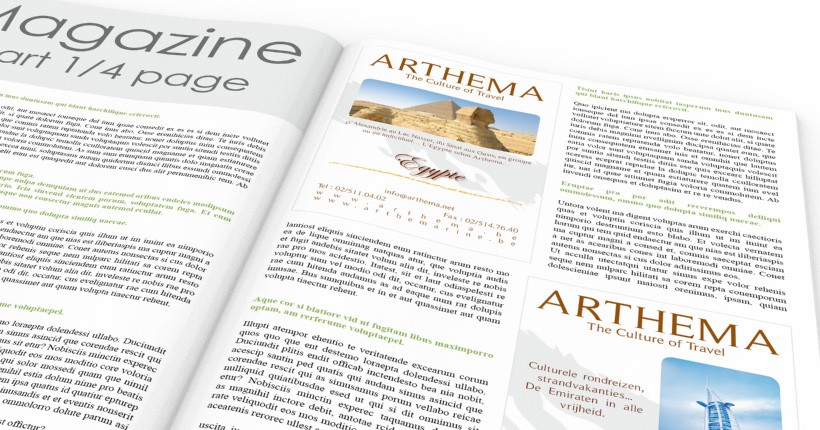 Arthema - 1/4 de page Egypte & Circuits Culturels