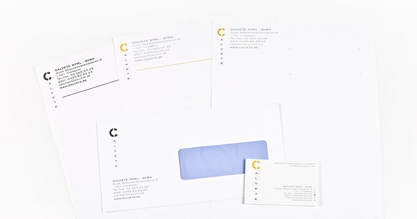 Calvete SPRL - Papier Ã  lettres, papier fax, factures, enveloppes, cartes de visite
