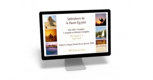 Etude et crÃ©ation d'une publicitÃ© pour Ã©cran LCD diffusÃ©e en agence de voyage. RÃ©alisation des versions 2007 et 2008 en franÃ§ais et en nÃ©erlandais des 